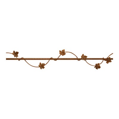 Orion Ornamental Iron  Inc Round Wrapped with Grapevine Leaves Curtain Rod 