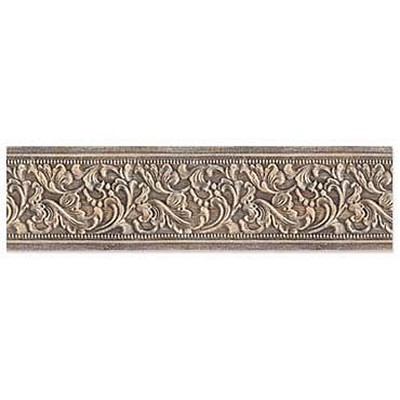 Orion Ornamental Iron  Inc Spring Leaf Single Metal Cornice Shown in Gold Antique White