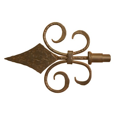 Orion Ornamental Iron  Inc 940 Iron Art Finial Shown in Naturelle Color