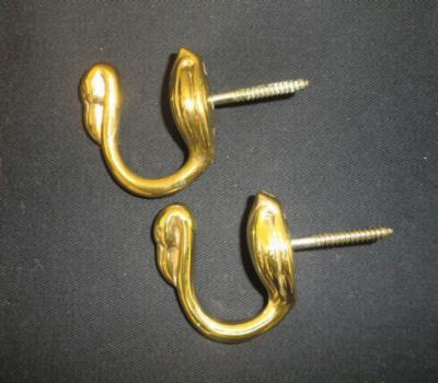 Premier Windowware Large Swan Hook Pair1 3/8 inch 