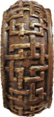 Finestra Square Lattice End Cap Shown in Old World Gold