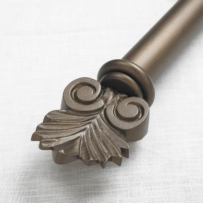 Coco Deco Grande Papyrus Finial 189in-216in Double Rod Set 