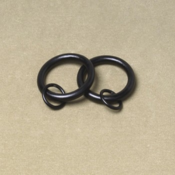 Robert Allen Hardware Curtain Ring Set of 10 Shown In Black