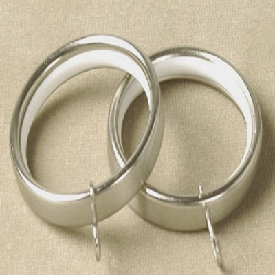 Robert Allen Hardware Curtain Ring set of 10 Shown in Stainless Steel Finish