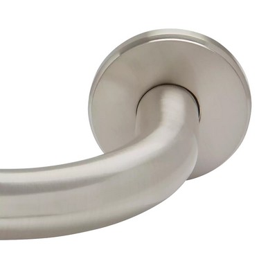 Aria Metal Aria French Return Round Mounting Plate Brushed Nickel