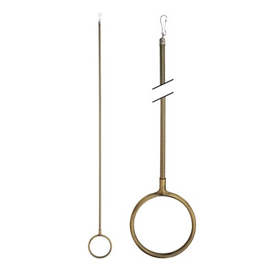 Aria Metal Aria Handicap Baton Metal 48in Steel Clip Antique Brass Antique Brass