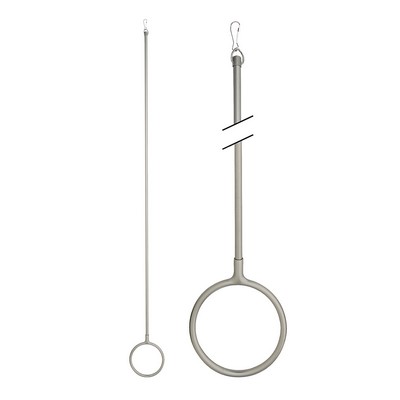 Aria Metal Aria Handicap Baton Metal 48in Steel Clip Satin Nickel Satin Nickel