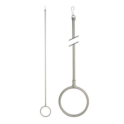 Aria Metal Aria Handicap Baton Metal 60in Steel Clip Satin Nickel Satin Nickel