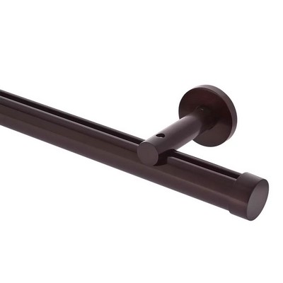 Aria Metal 1 3/8in Diameter H-Rail Traverse System Single Rod Standard Projection Oil Rubbed Bronze