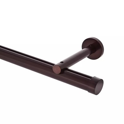Aria Metal 1 3/8in Diameter H-Rail Traverse System Single Rod Extended Projection Oil Rubbed Bronze