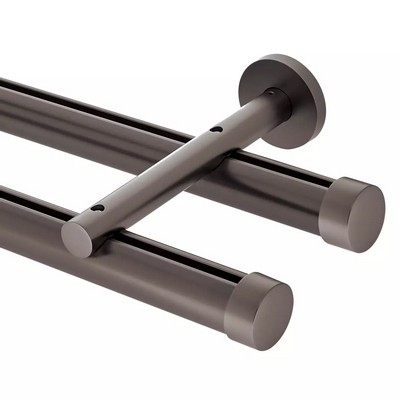 Aria Metal 1 3/8in Diameter H-Rail Traverse System Double Rod  Iron Copper