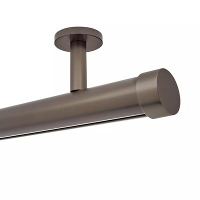 Aria Metal 1 3/8in Diameter H-Rail Traverse System Single Rod Ceiling Mount Iron Copper