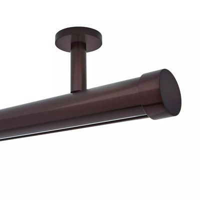 Aria Metal 1 3/8in Diameter H-Rail Traverse System Single Rod Ceiling Mount Oil Rubbed Bronze