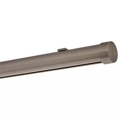 Aria Metal 1 3/8in Diameter H-Rail Traverse System Single Rod Ceiling Low Profile Antique Pewter