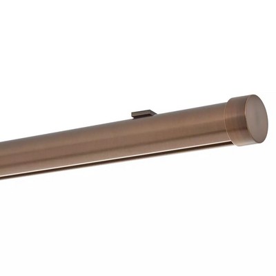 Aria Metal 1 3/8in Diameter H-Rail Traverse System Single Rod Ceiling Low Profile Brushed Bronze