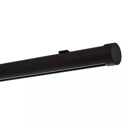 Aria Metal 1 3/8in Diameter H-Rail Traverse System Single Rod Ceiling Low Profile Matte Black