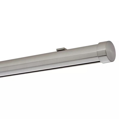 Aria Metal 1 3/8in Diameter H-Rail Traverse System Single Rod Ceiling Low Profile Polished Nickel