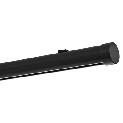 Aria Metal 1 3/8in Diameter H-Rail Traverse System Single Rod Ceiling Low Profile Satin Black