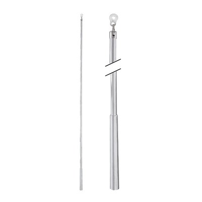 Aria Metal Metal Baton 60in Plastic Attachment Chrome