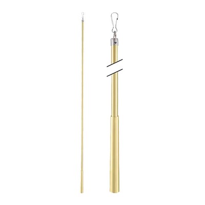 Aria Metal Metal Baton 60in Steel Clip Satin Gold