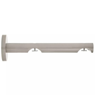 Aria Metal H-Rail Double Wall Bracket Polished Nickel