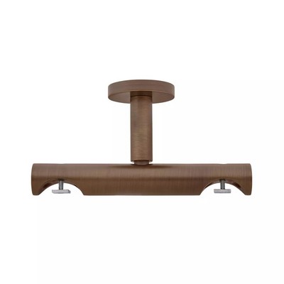 Aria Metal H-Rail Double Ceiling Bracket Brushed Bronze