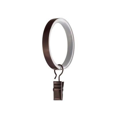Aria Metal Metal Curtain Rings With Clip Oil Rubbed Bronze  Oil Rubbed Bronze 