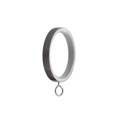 Aria Metal Metal Curtain Rings With Eyelet Brushed Black Nickel  Brushed Black Nickel 