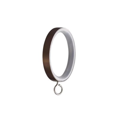 Aria Metal Metal Curtain Rings With Eyelet Brushed Bronze  Brushed Bronze