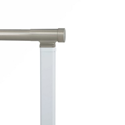 Aria Metal H-Rail Motorized Traverse R-TEC Double Rod Ceiling Mount Polished Nickel