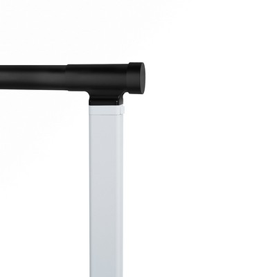 Aria Metal H-Rail Motorized Traverse R-TEC Single Rod Ceiling Mount Satin Black