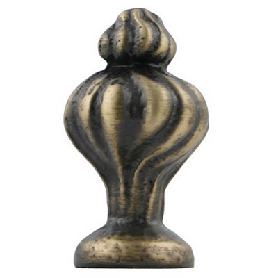 Vesta LOUIS XV Finial Antique Brass