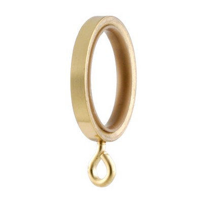 Vesta Flat Ring w/eye & insert Polished Brass