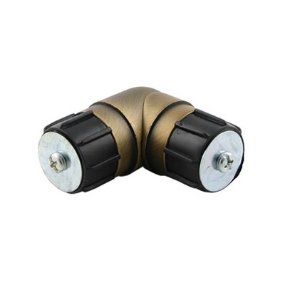 Vesta Elbow Tube Connector Antique Brass