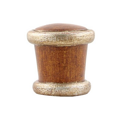 Vesta Finial SLAUGHTER Antique Silver with Rust Base/Chestnut