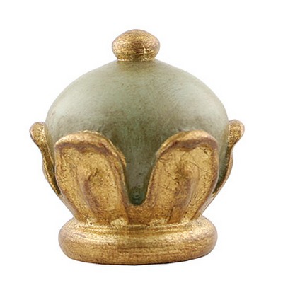 Vesta Finial SEMMES Antique Gold with Rust Base Coat/Olive