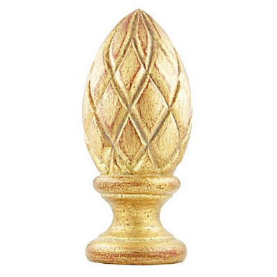 Vesta Finial ALEXANDER Antique Gold with Rust Base