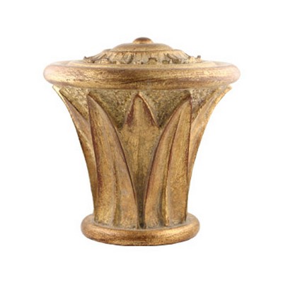 Vesta Finial BEARD Antique Gold with Rust Base