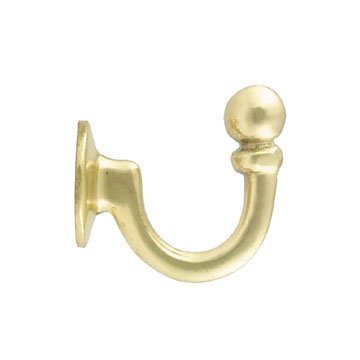 Vesta Tieback Hook Polished Brass