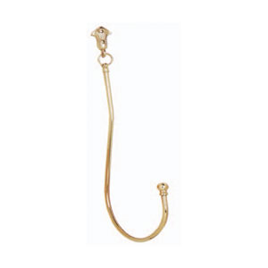 Vesta Swivel Holdback Plain Polished Brass