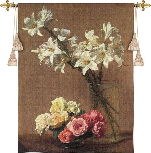 Fine Art Tapestries Roses and Lillies 