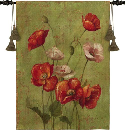 Fine Art Tapestries Fleurs Rouges 