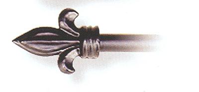 Fine Art Tapestries Petite Adjustable Fleur de Lis Tapestry Rod Black