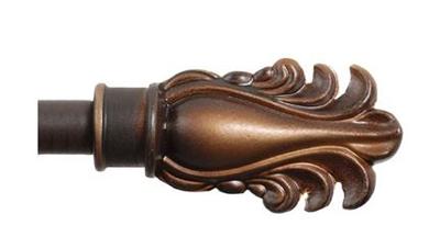 Fine Art Tapestries Bronze Feather Tapestry Rod 28-48in 