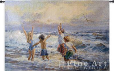 Fine Art Tapestries Surf Dancers Wall Tapestry 