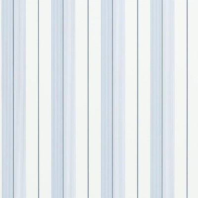 Ralph Lauren Wallpaper Aiden Stripe Blue Dark Blue White