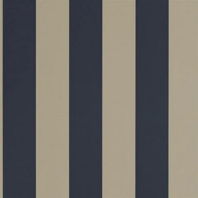 Ralph Lauren Wallpaper Spalding Stripe Dark Blue Sand