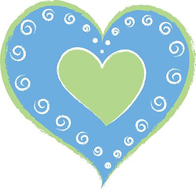 Wall Pops Heart of Hearts Blue Shape 