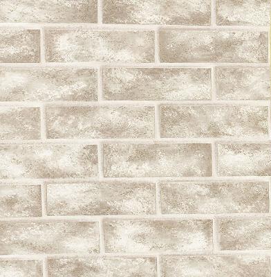Brewster Wallcovering Urbania White Brick Texture White