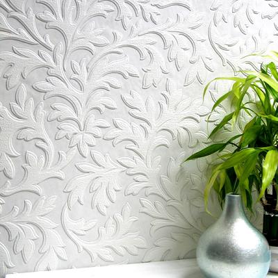 Brewster Wallcovering 437-RD80026 High Leaf Paintable Textured Vinyl 